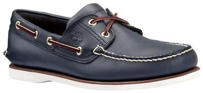 2 Eye Δερμάτινα Ανδρικά Boat Shoes σε Μπλε Χρώμα Timberland